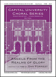 Angels from the Realms of Glory TTBB choral sheet music cover Thumbnail
